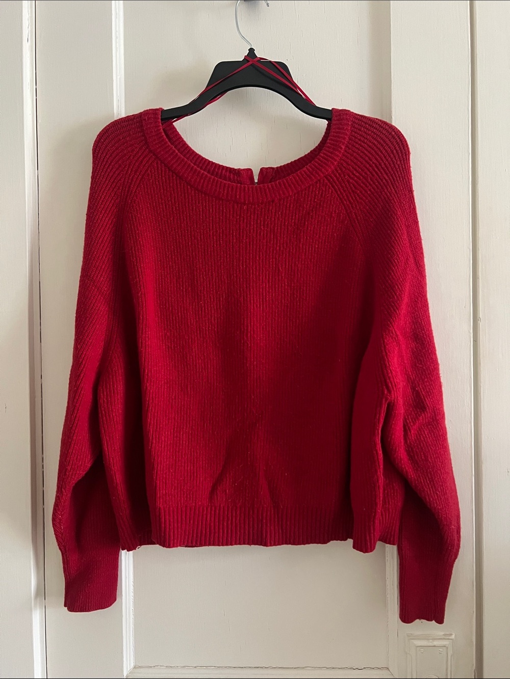 Zara Red Crewneck Sweater